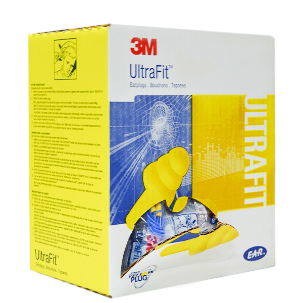 Tapón Auditivo Reutilizable con Cordón NRR 25 dB Econopack 340-4004 UltraFit 3M (Par) Amarillo 70071515772 … - 2
